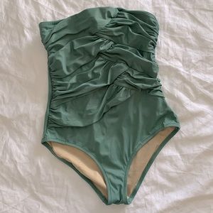 Strapless Jcrew deep sea bathing suit